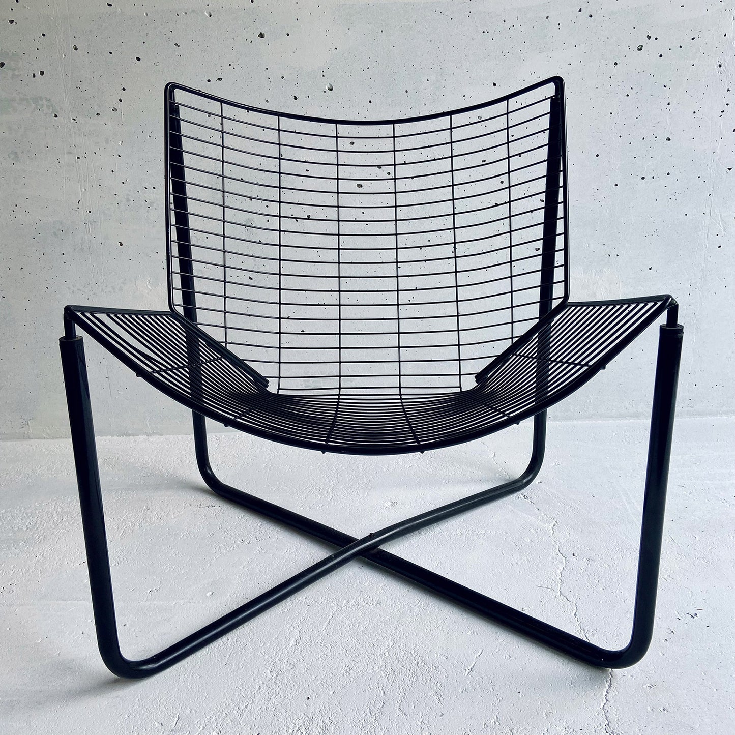 Black vintage IKEA, Niels Gammelgaard, JÄRPEN lounge chair, Sweden, 1983-1991