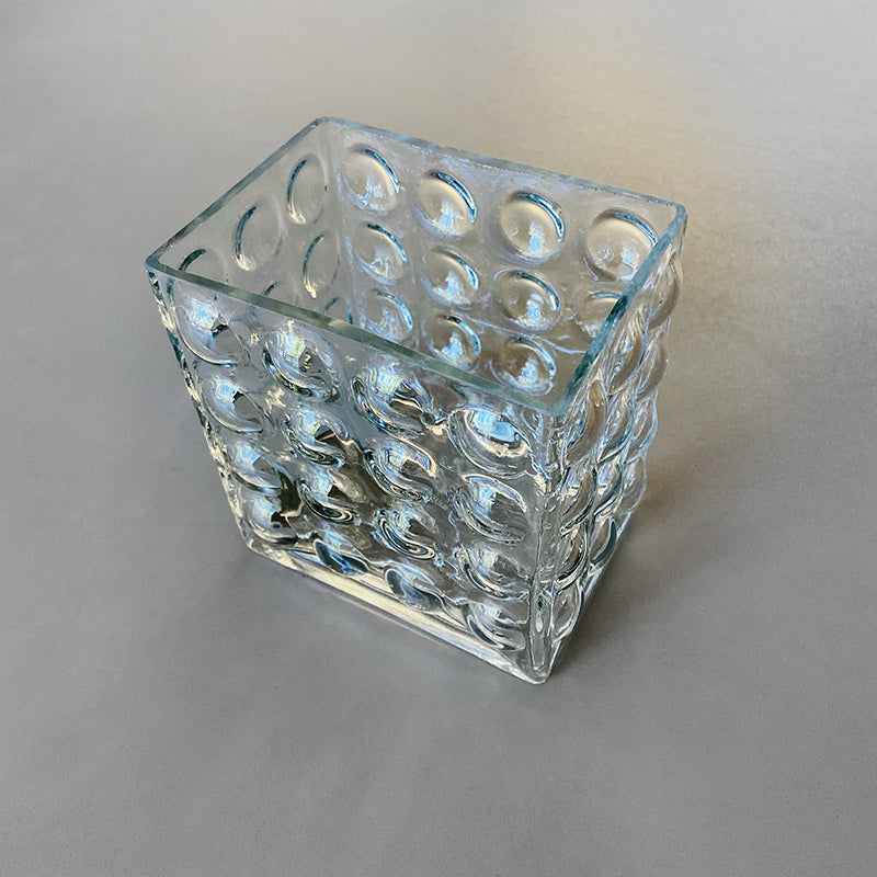 Clear glass bubble vase, Scandinavian, 1970s
