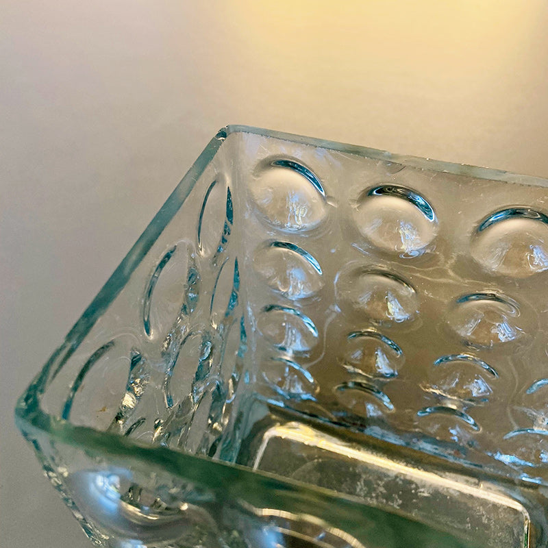 Clear glass bubble vase, Scandinavian, 1970s