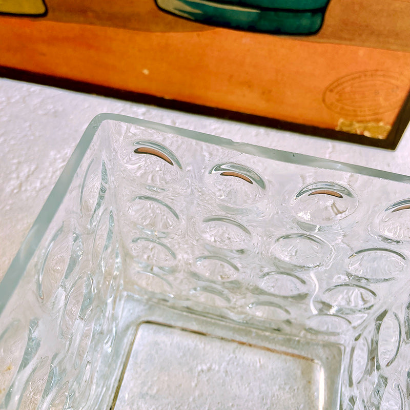 Clear glass bubble vase, Scandinavian, 1970s