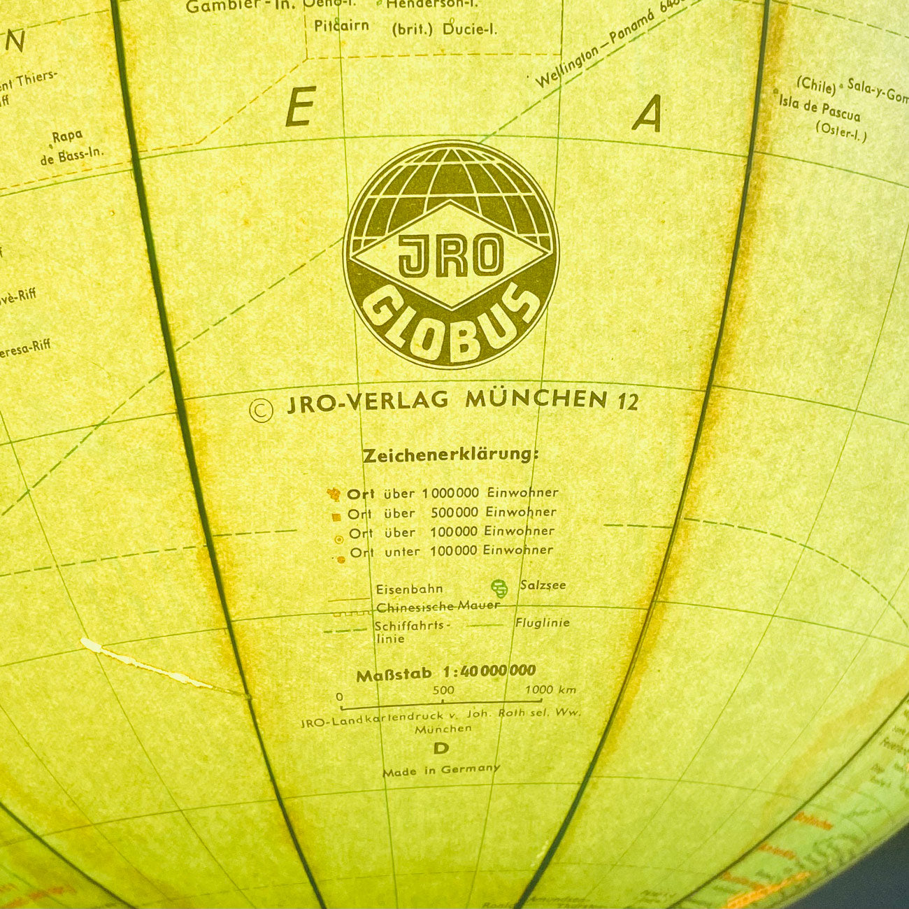Globe / Globus, JRO-Verlag München, Germany, 1950s