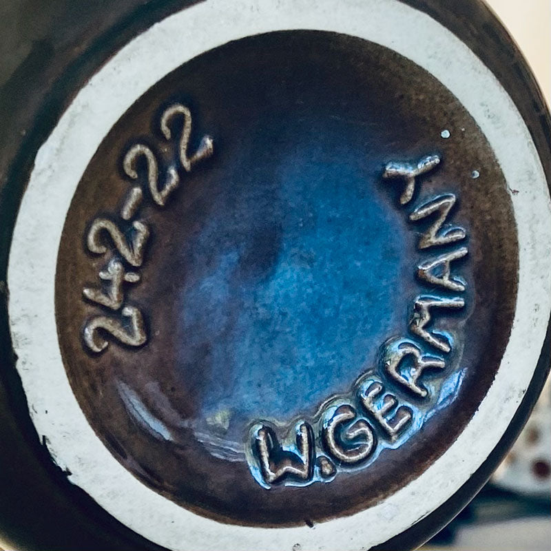 Scheurich ceramic / keramik, 242-22 Brown base glaze, West-Germany, 1950s