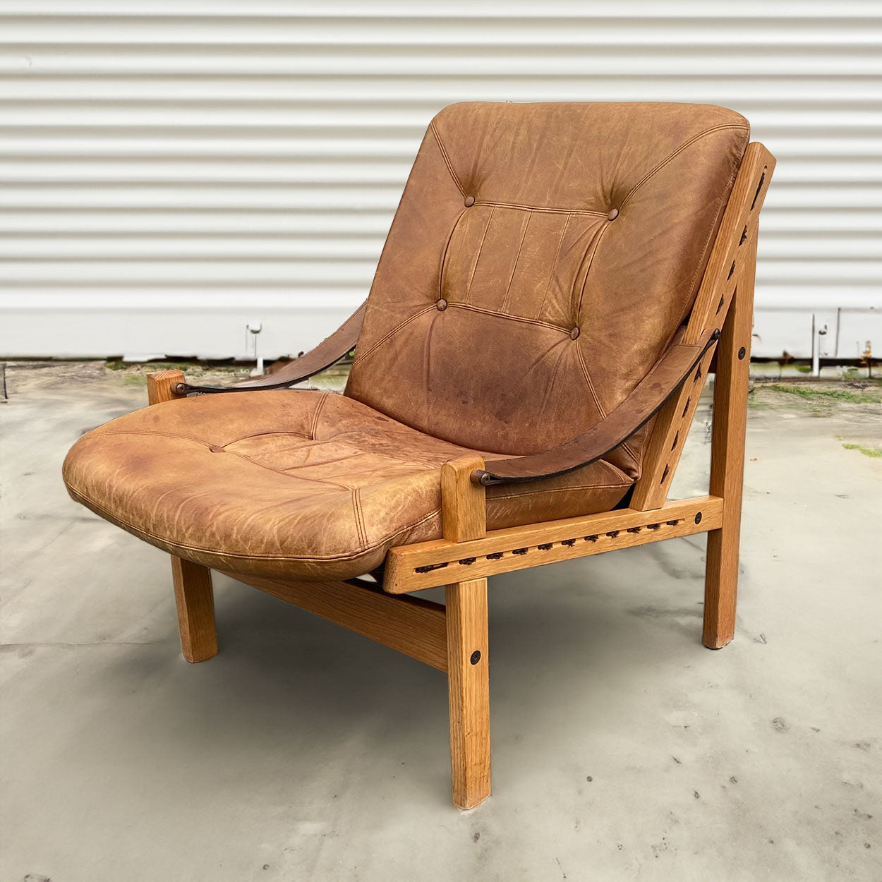 Mid-Century Modern, Safari Hunter Armchair, Torbjørn Afdal, Bruksbo, Norway, 1960s