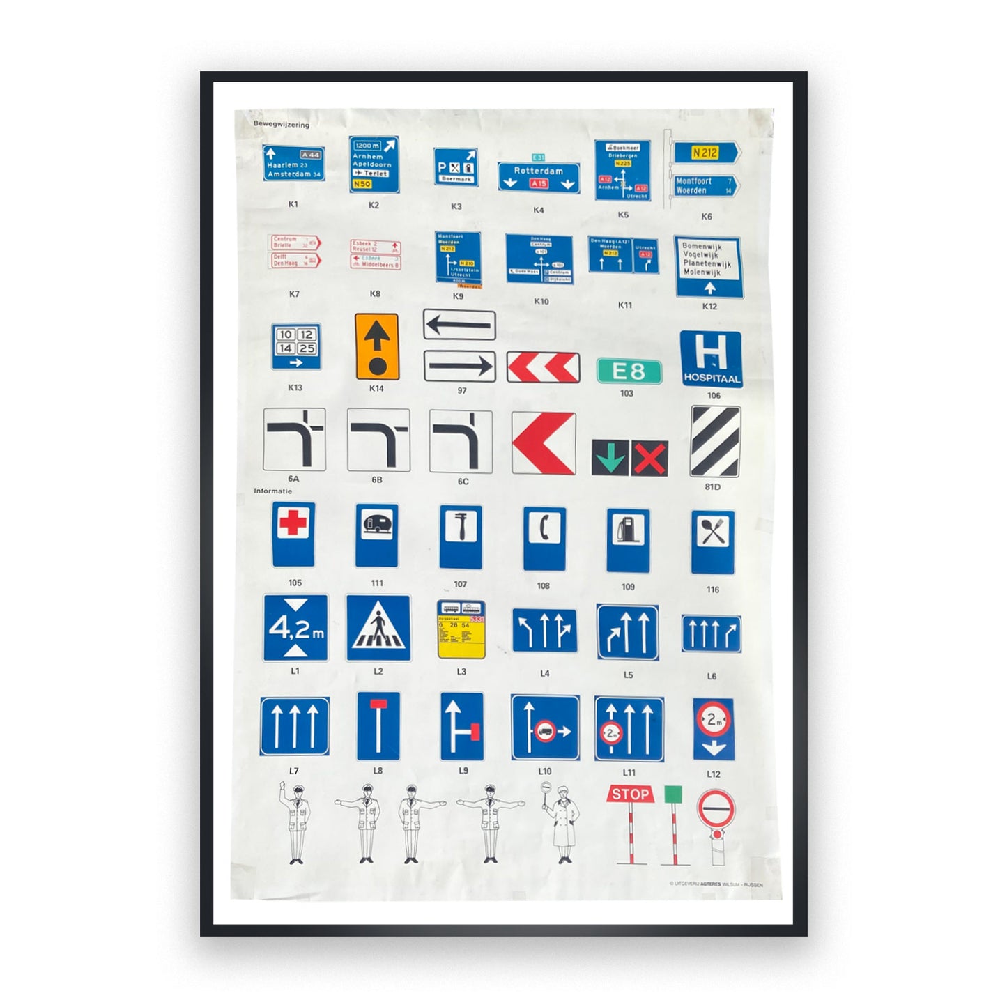 Verkeersschool / verkeersborden, Educational poster, The Netherlands, 1980-1990s (5/5)