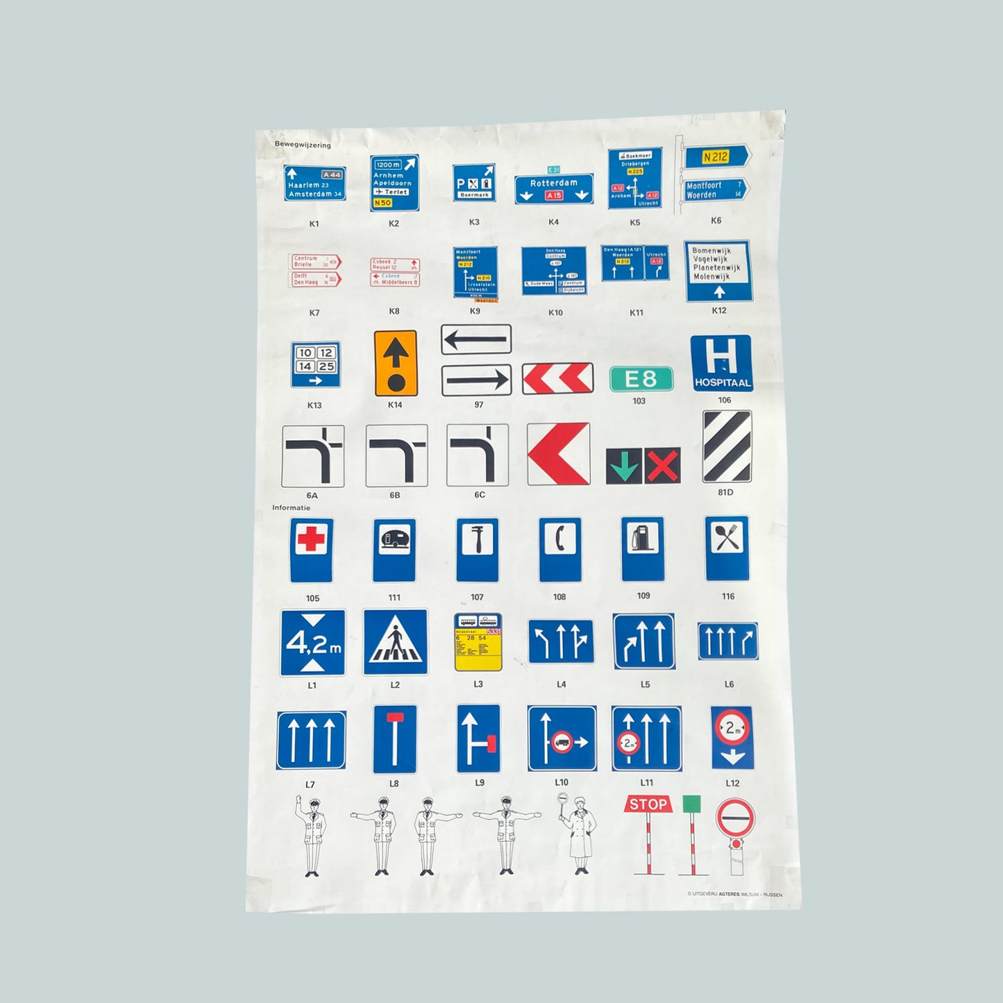 Verkeersschool / verkeersborden, Educational poster, The Netherlands, 1980-1990s (5/5)