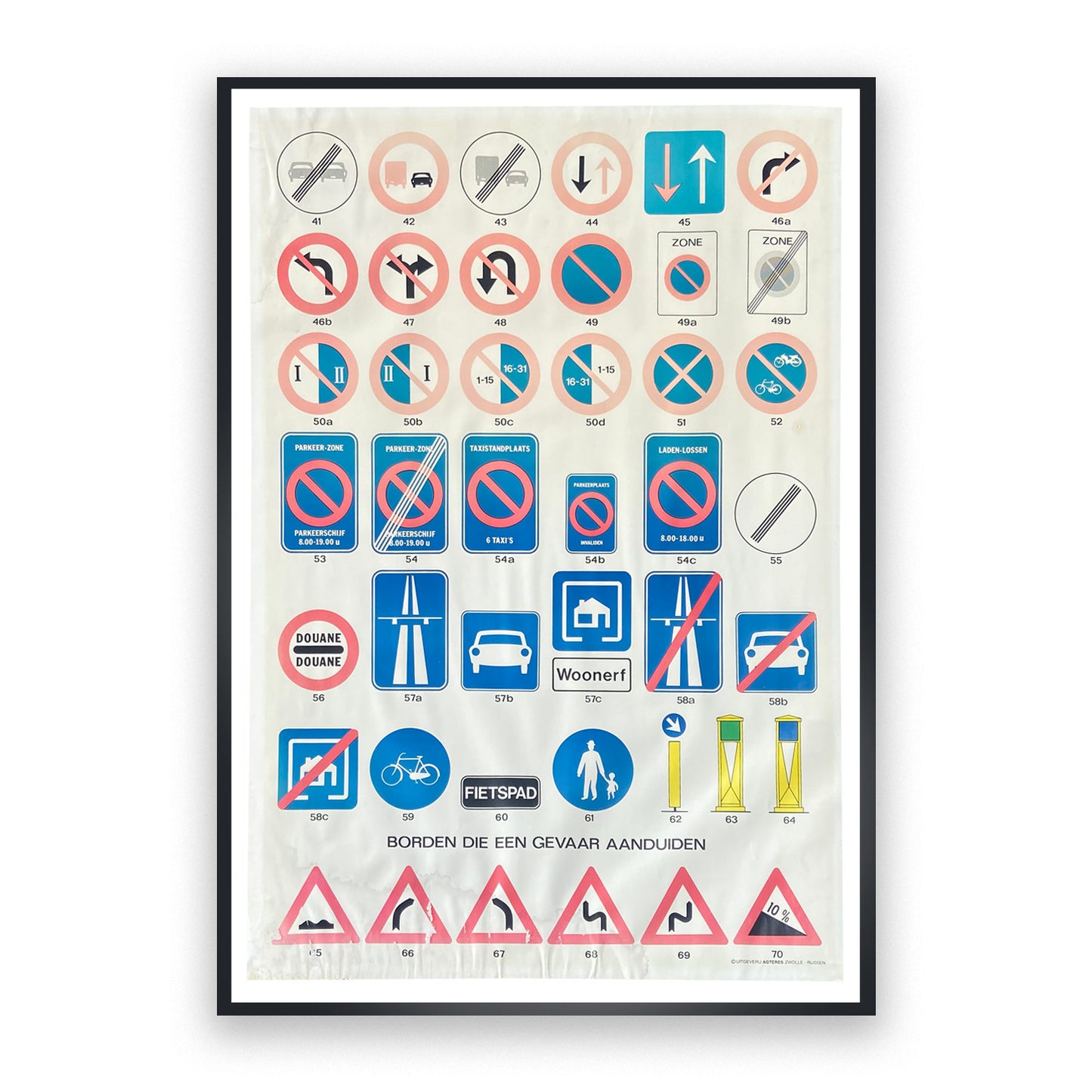 Verkeersschool / verkeersborden, Educational poster, The Netherlands, 1980-1990s (2/5)