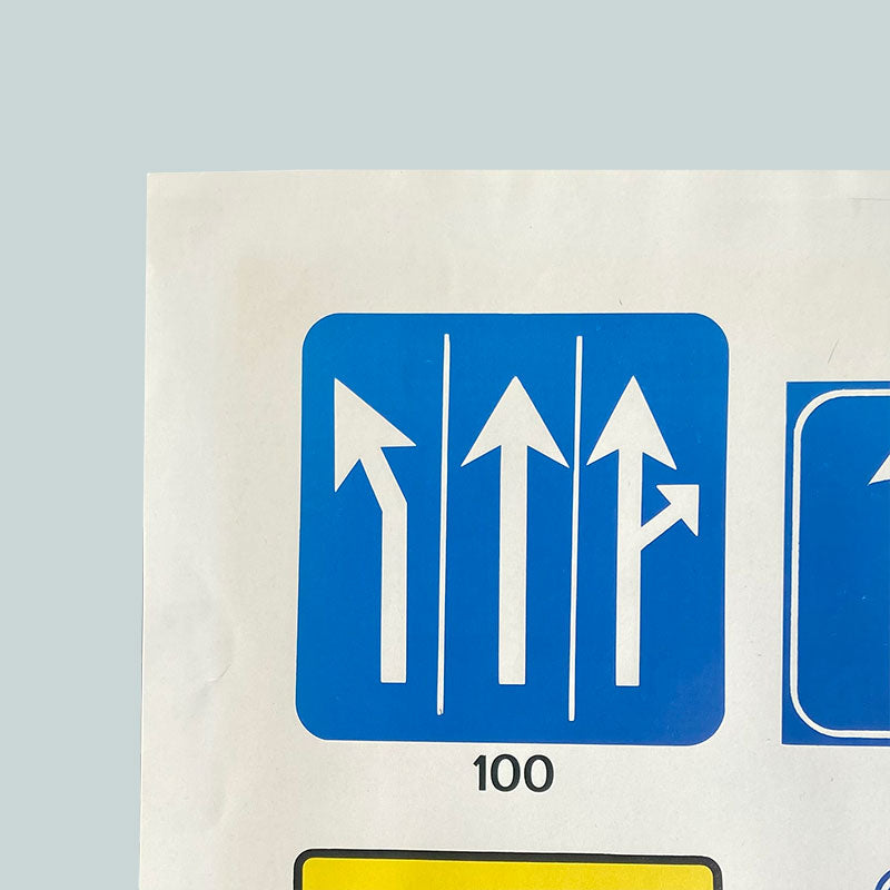 Verkeersschool / verkeersborden, Educational poster, The Netherlands, 1980-1990s (1/5)
