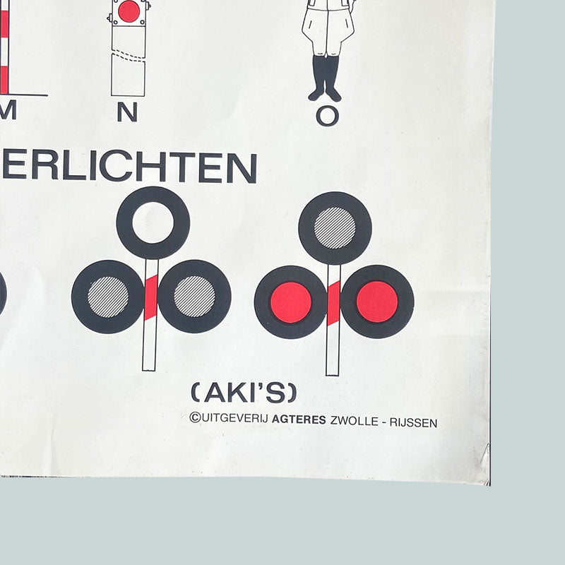 Verkeersschool / verkeersborden, Educational poster, The Netherlands, 1980-1990s (1/5)