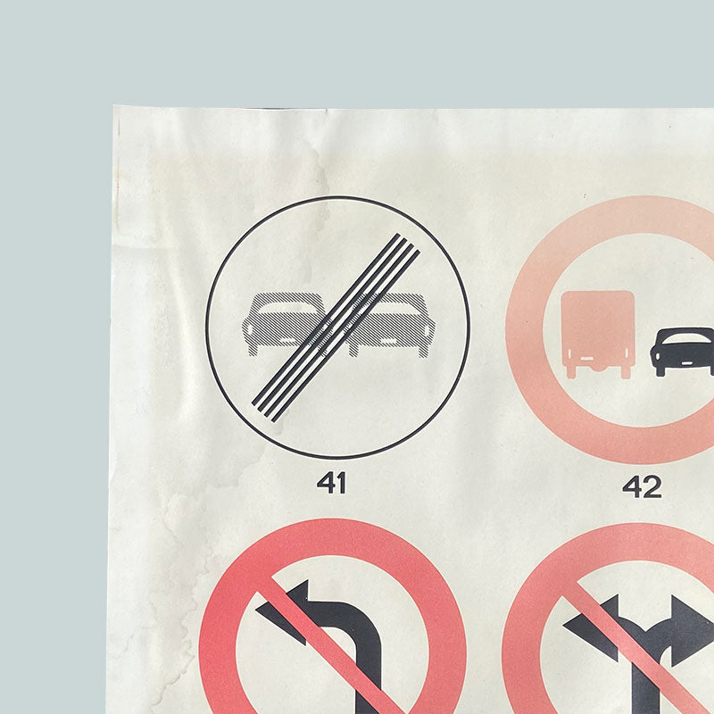 Verkeersschool / verkeersborden, Educational poster, The Netherlands, 1980-1990s (2/5)