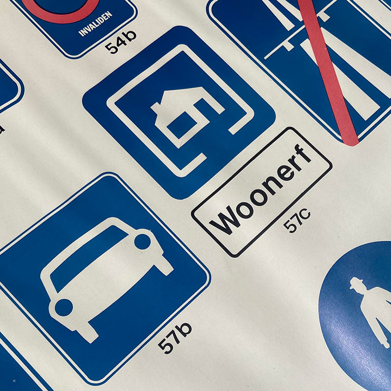 Verkeersschool / verkeersborden, Educational poster, The Netherlands, 1980-1990s (2/5)