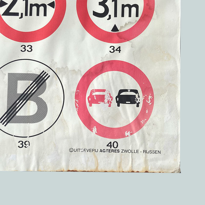 Verkeersschool / verkeersborden, Educational poster, The Netherlands, 1980-1990s (3/5)