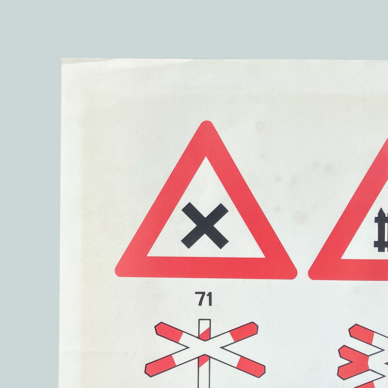 Verkeersschool / verkeersborden, Educational poster, The Netherlands, 1980-1990s (4/5)