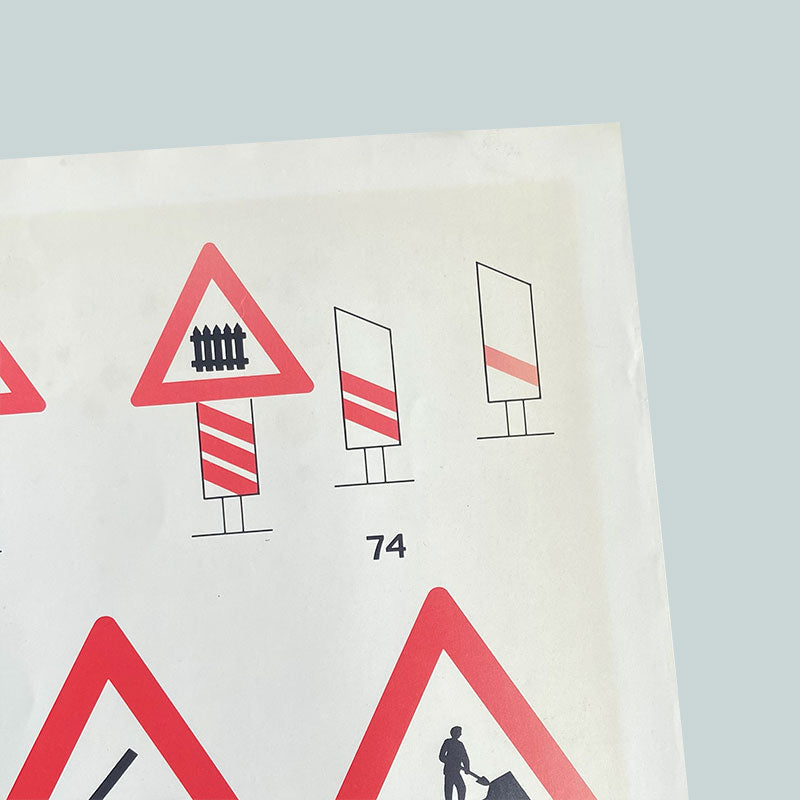 Verkeersschool / verkeersborden, Educational poster, The Netherlands, 1980-1990s (4/5)