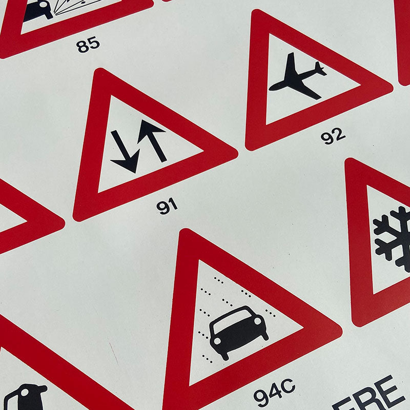 Verkeersschool / verkeersborden, Educational poster, The Netherlands, 1980-1990s (4/5)