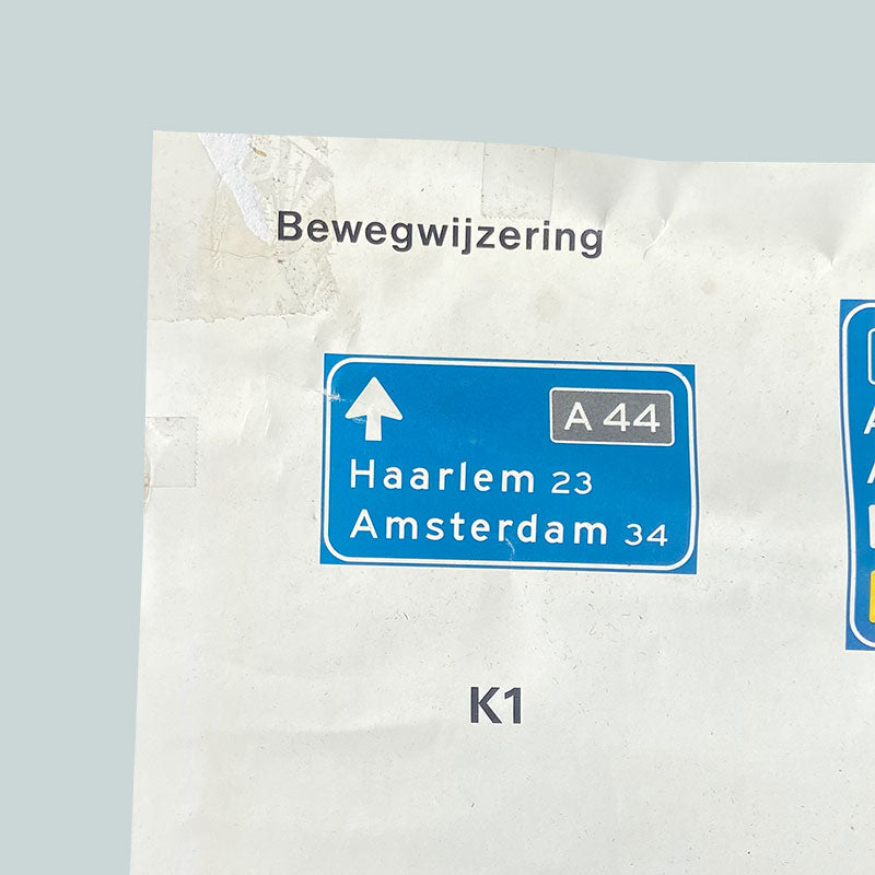 Verkeersschool / verkeersborden, Educational poster, The Netherlands, 1980-1990s (5/5)