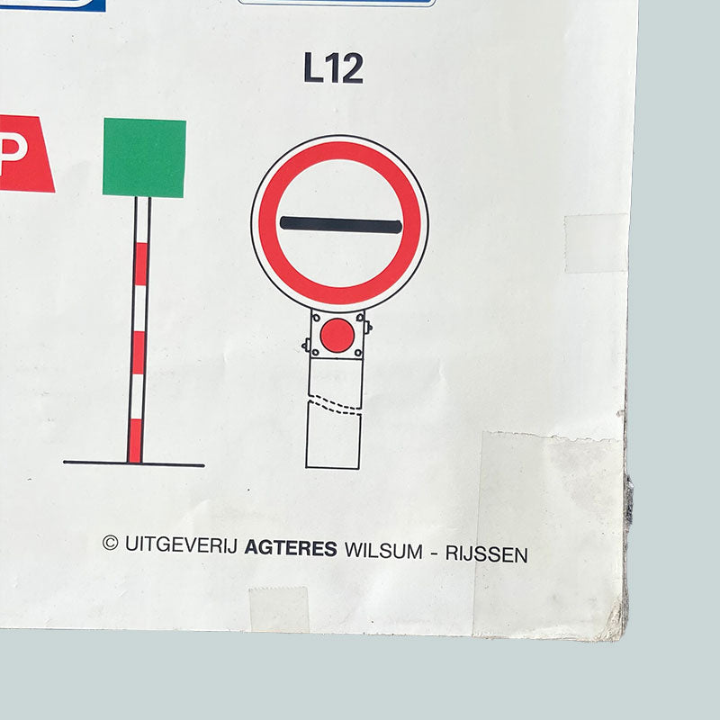 Verkeersschool / verkeersborden, Educational poster, The Netherlands, 1980-1990s (5/5)
