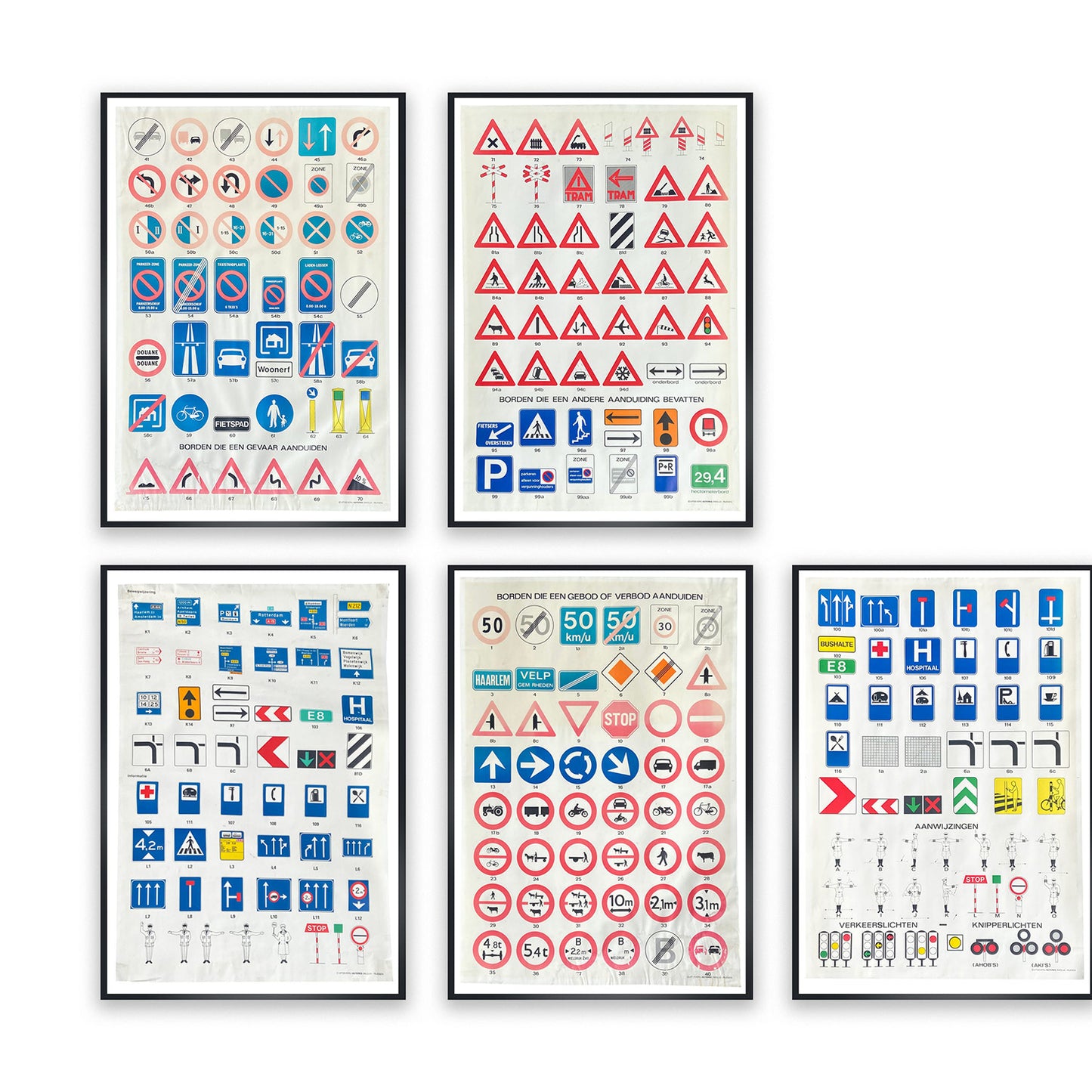 Verkeersschool / verkeersborden, Educational poster, The Netherlands, 1980-1990s (3/5)