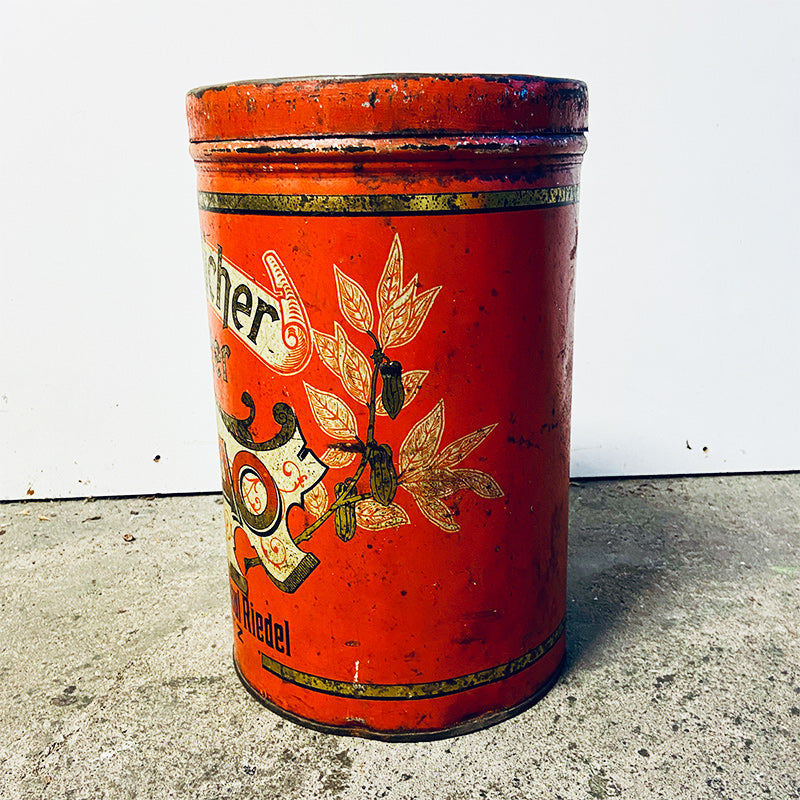 Rare advertising box (Cocoa), lithographed sheet metal, Goehler - Riedel, Chemnitz, Germany, beginning 20th century