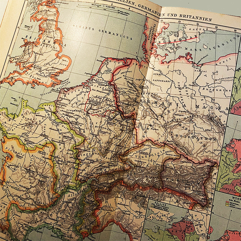 Cartography, Wilhelm Sieglin: Schulatlas zur Geschichte des Altertums – Gotha: Justus Perthes, 1899, Germany (5th edition, 1926)