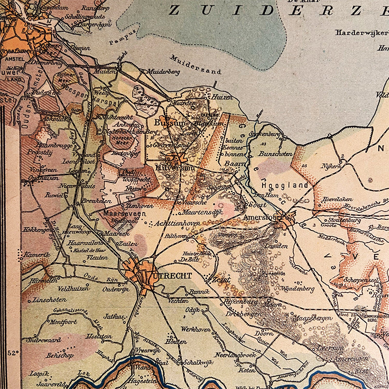 Map, Gelderland and North Brabant – NL, J.B. Wolters – Groningen, The Netherlands, 1927