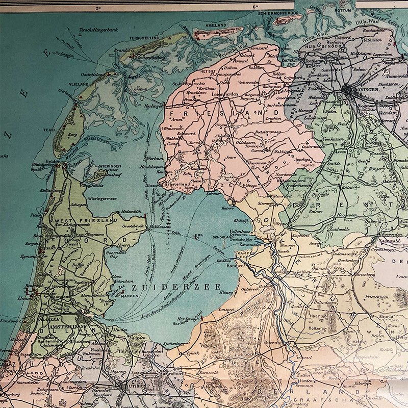 Map, The Netherlands – NL, J.B. Wolters – Groningen, The Netherlands, – OBLOMOV ART map-the-netherlands-nl-j-b-wolters-groningen-the-netherlands-oblomov-art