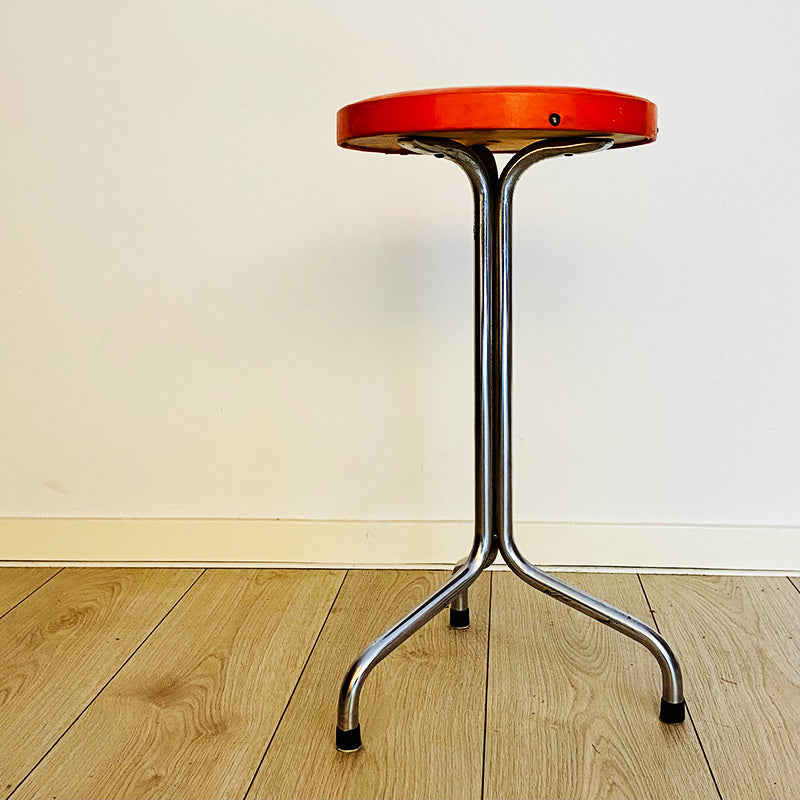 Brabantia orange stool, vintage (1970s), The Netherlands