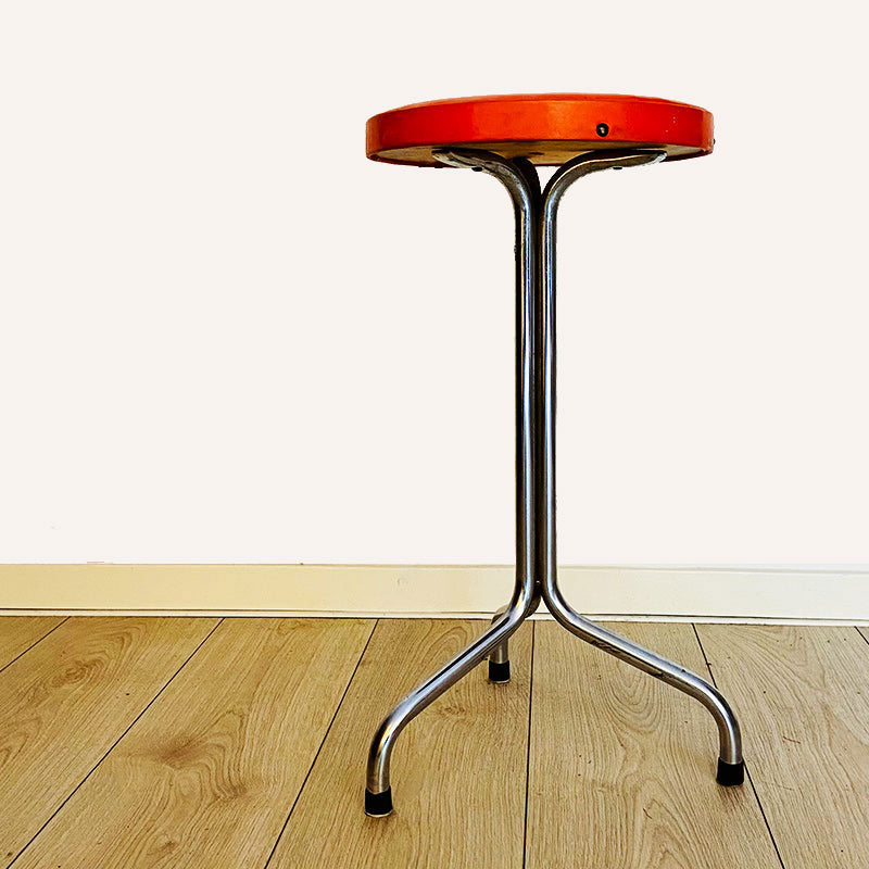 Brabantia orange stool, vintage (1970s), The Netherlands