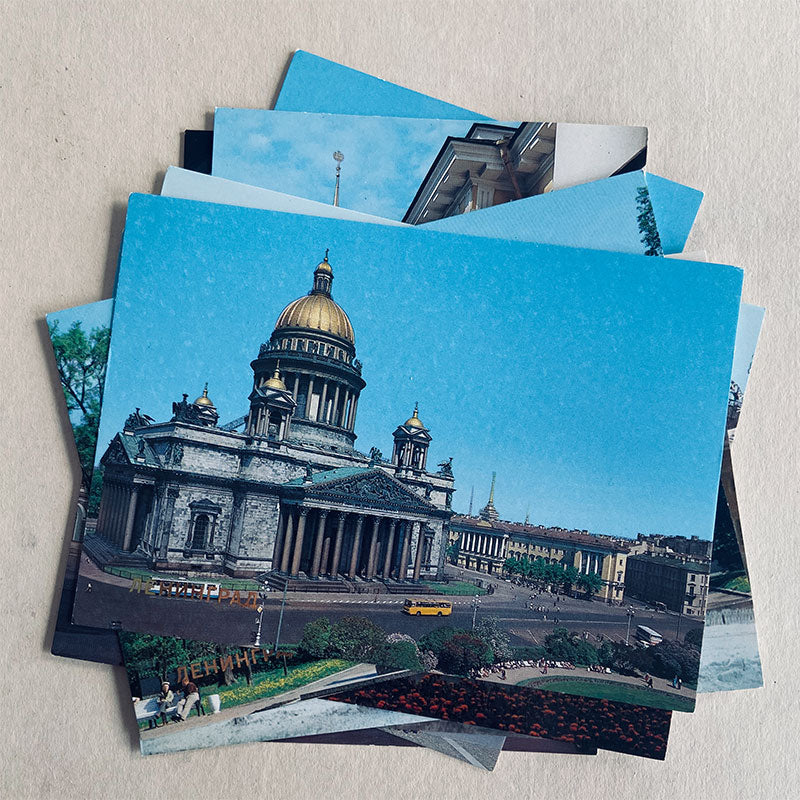 Postcard set (18 pcs), Leningrad (St. Petersburg), USSR, 1988
