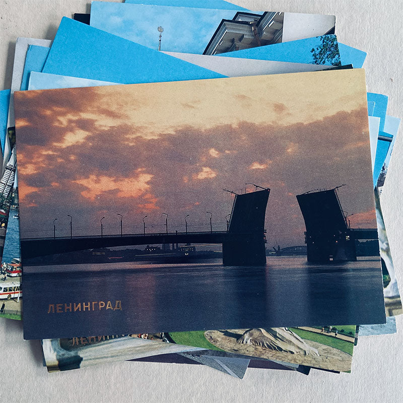 Postcard set (18 pcs), Leningrad (St. Petersburg), USSR, 1988