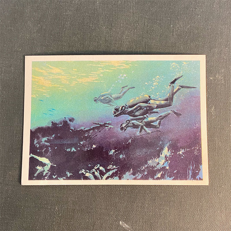 Postcard set with oceanography artworks "Man and the Ocean", Moscow, USSR, 1974