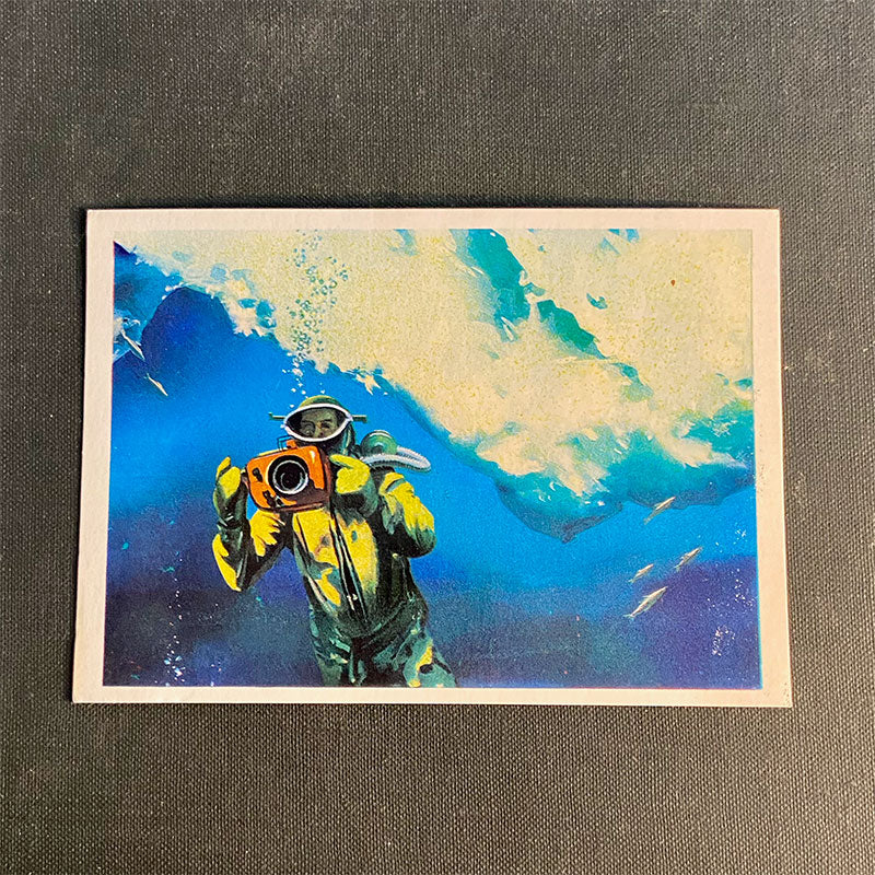 Postcard set with oceanography artworks "Man and the Ocean", Moscow, USSR, 1974