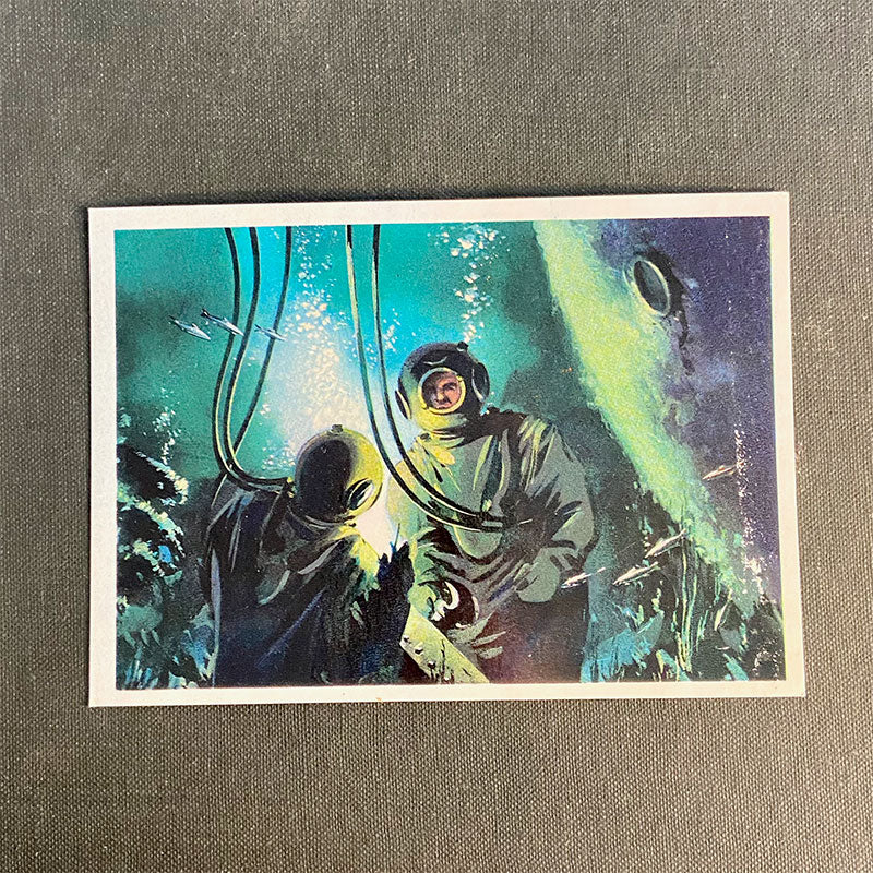 Postcard set with oceanography artworks "Man and the Ocean", Moscow, USSR, 1974