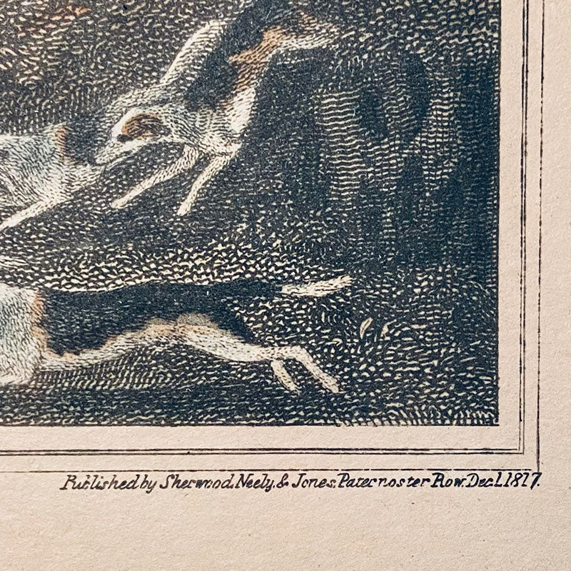 Engravings, Fox hunting, J. Scott after J. Barrenger, England, 1827 (4x)