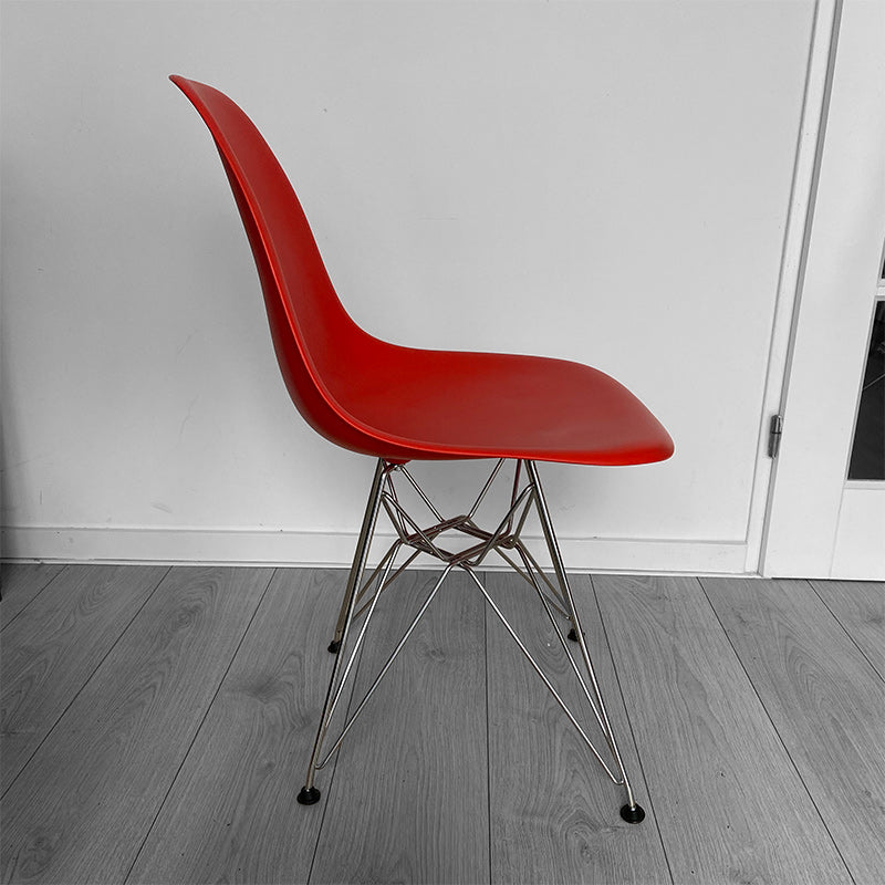 Poppy Red vintage Vitra, Charles and Ray Eames, DSR Plastic Chair, USA / Germany, 2008