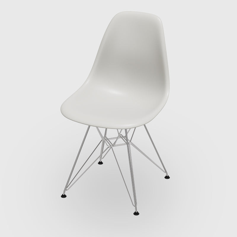 Grey vintage Vitra, Charles and Ray Eames, DSR Plastic Chair, USA / Germany, 2009