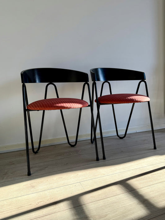 Postmodern Memphis Milano Style chairs, Italy, 1980s (set of 2)