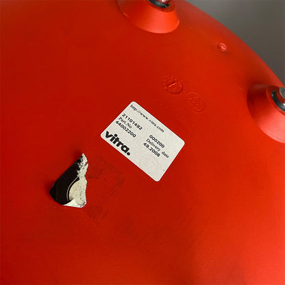 Poppy Red vintage Vitra, Charles and Ray Eames, DSR Plastic Chair, USA / Germany, 2008