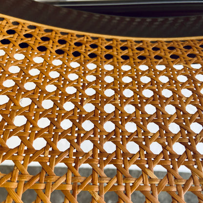 4x Mid Century vintage cane wicker folding chairs, France, 1960s