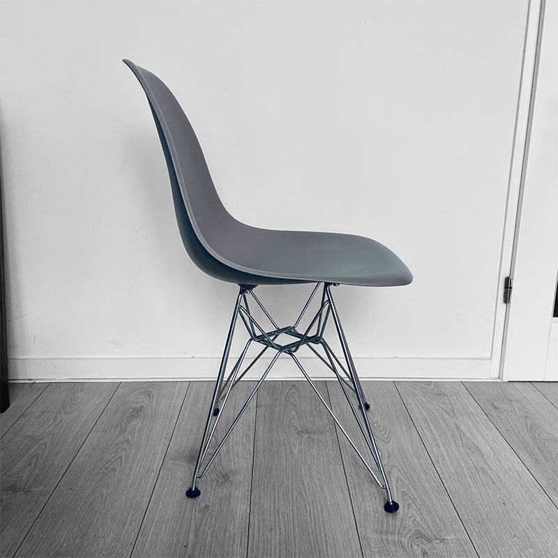 Grey vintage Vitra, Charles and Ray Eames, DSR Plastic Chair, USA / Germany, 2009