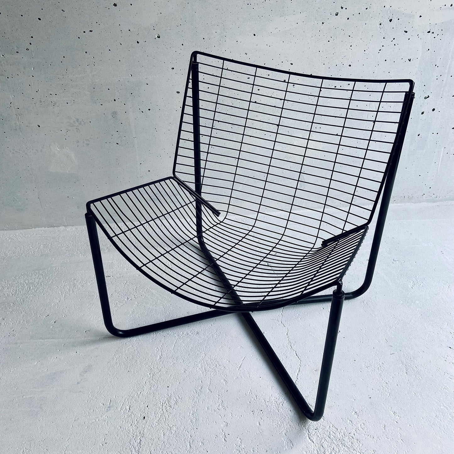 Black vintage IKEA, Niels Gammelgaard, JÄRPEN lounge chair, Sweden, 1983-1991