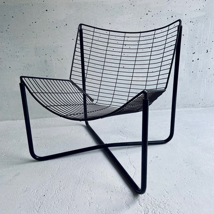 Black vintage IKEA, Niels Gammelgaard, JÄRPEN lounge chair, Sweden, 1983-1991