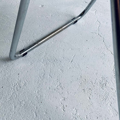 Black / Chrome vintage plastic folding chair, Italy, 1980s