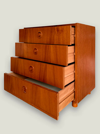 Cabinet / Chest of drawers, teak wood, Bröderna Gustafssons Möbelfabrik, Sweden, 1960