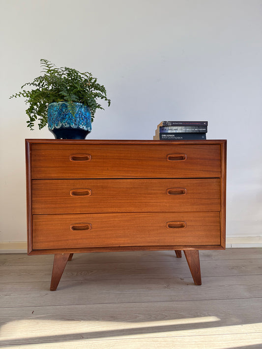 Cabinet / Chest of drawers / Commode, teak wood, Scandinavian, 1960