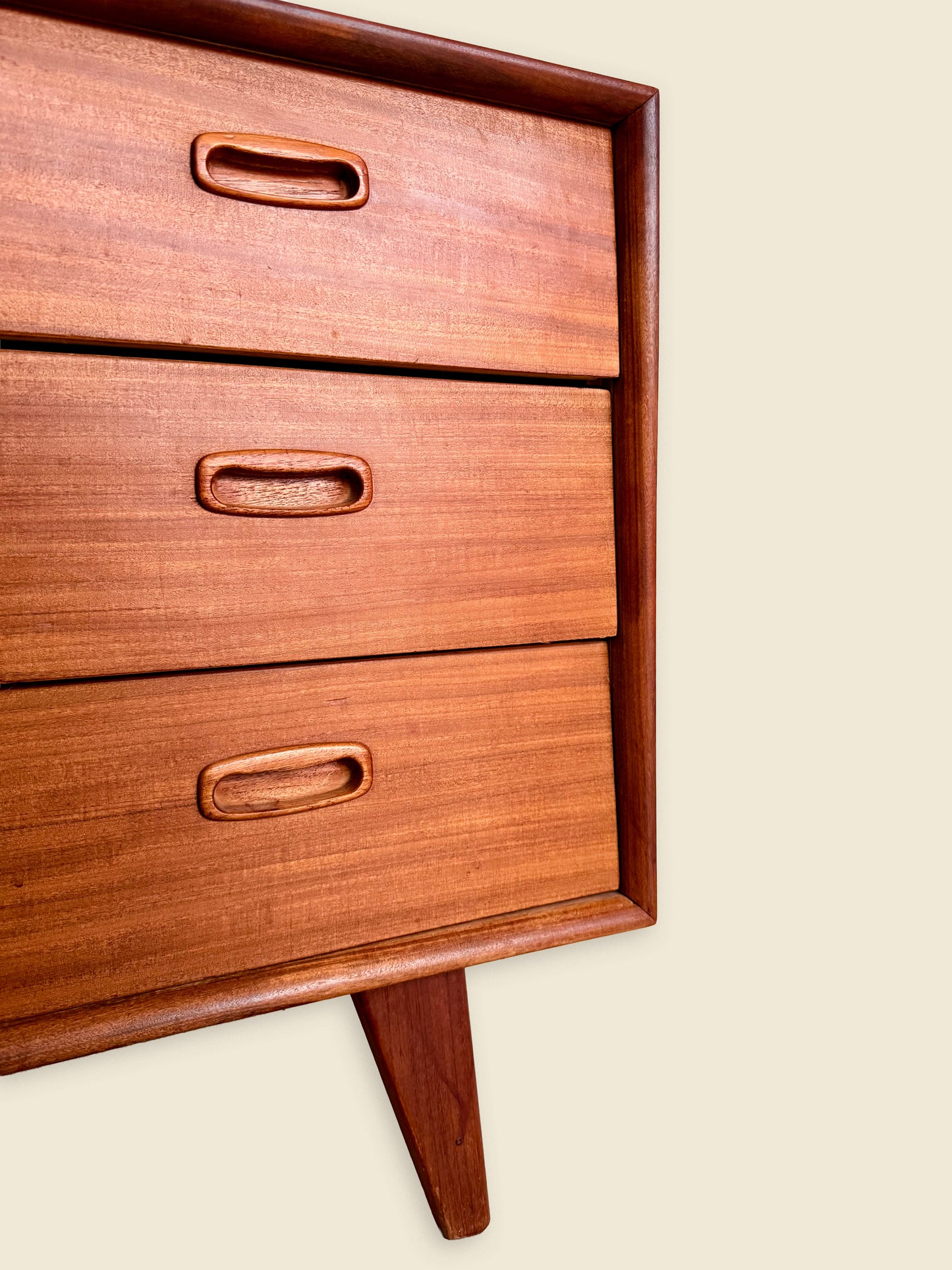 Cabinet / Chest of drawers / Commode, teak wood, Scandinavian, 1960