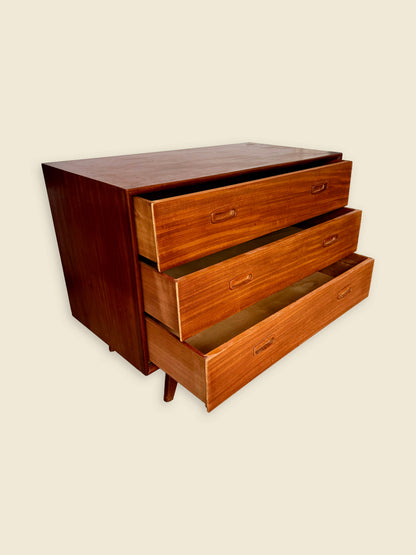 Cabinet / Chest of drawers / Commode, teak wood, Scandinavian, 1960