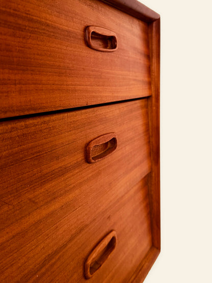 Cabinet / Chest of drawers / Commode, teak wood, Scandinavian, 1960