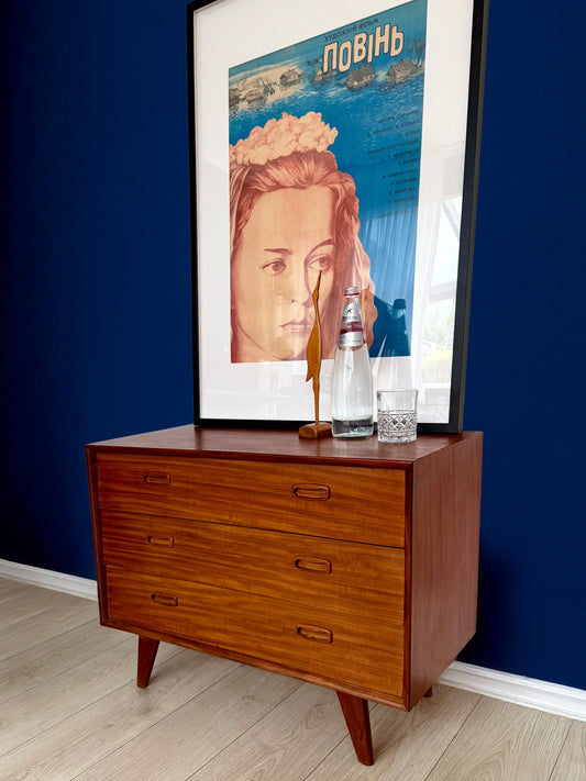 Cabinet / Chest of drawers / Commode, teak wood, Scandinavian, 1960