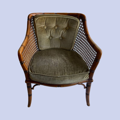 Giorgetti Hollywood Regency style faux bamboo chair, 1970 / 1980s, Italy