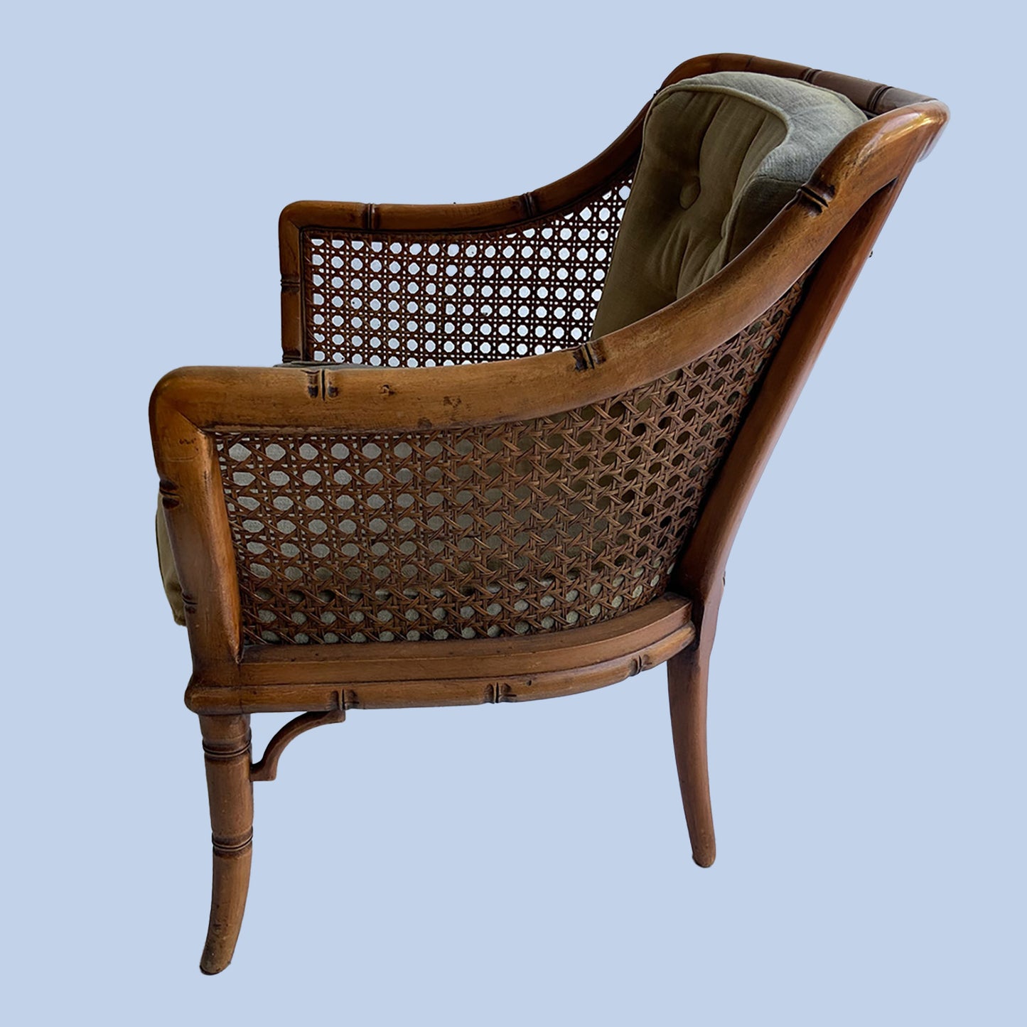 Giorgetti Hollywood Regency style faux bamboo chair, 1970 / 1980s, Italy